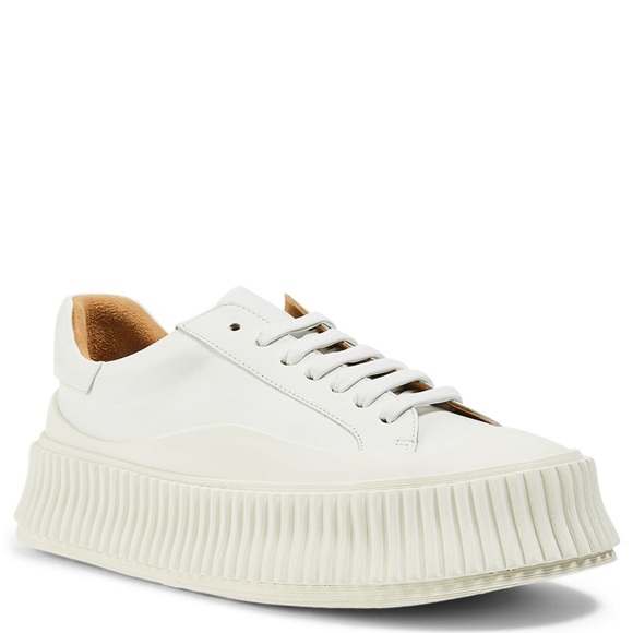 Jil Sander White Leather Platform Sneaker | Size 36 - Picture 9 of 9